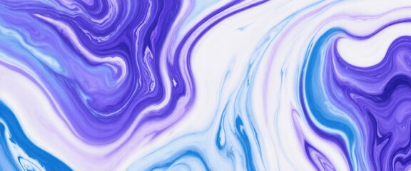 Fototapeta premium Purple and blue color with liquid fluid Abstract marbled texture painting background
