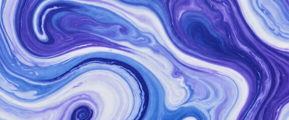 Purple and blue color with liquid fluid Abstract marbled texture painting background