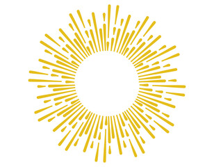 シンプルで使いやすい集中線　黄　3