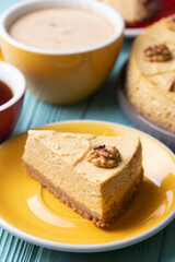 appetizing pumpkin cheesecake