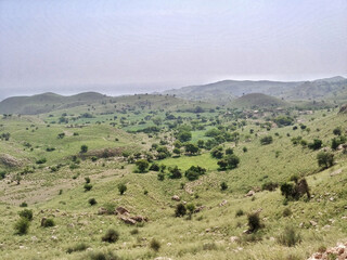 Obraz premium Khaisore Range or Bilout Hills or Ratta Koh Mountains.A small mountain range in D.I.Khan district of Pakistan. Mostly dry and barren. Some springs, small forests. Wildlife and Birds also present.