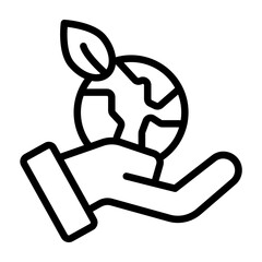 Ecology Vector Line Icon Design