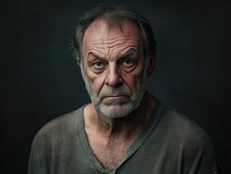 Man with serious expression