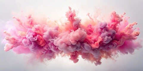 Fototapeta premium Fluid Art A Symphony of Pink, Peach, and Purple in a Delicate Dance of Whimsical Hues