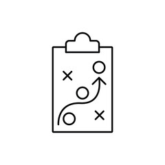 strategy plan thin line vector icon