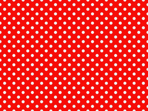 texturised white color polka dots over red background