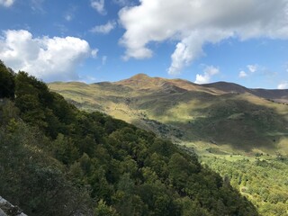 pyrenees nature landscape from the road