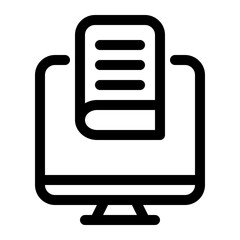Computer ebook icon