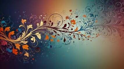 legant Abstract Floral Swirls Background Design for Creative Projects