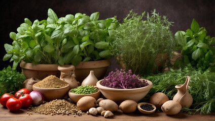 Fresh Organic Garden Herbs