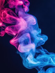 Obraz premium Blue and Pink Smoke Cloud