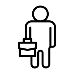 Worker Vector Line Icon Design