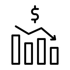Economics Vector Line Icon Design