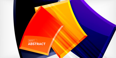 Vector abstract color geometric shapes. Illustration For Wallpaper, Banner, Background, Card, Book Illustration, landing page