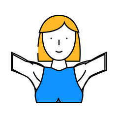 armpit depilation line icon vector. armpit depilation sign. isolated symbol illustration