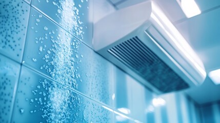 Obraz premium Air Conditioner Condensation on Tiles.