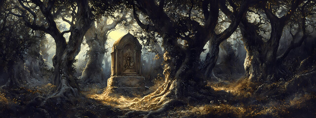 Moonlit Ancient Forest Mystery