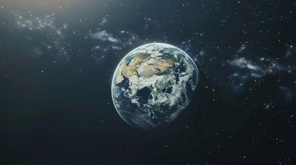 Majestic Universe with Colorful Planets and Sparkling Stars Background