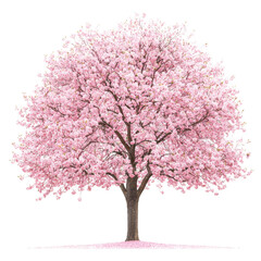 Beautiful Blossom Tree with Lush Pink Flowers in Full Bloom