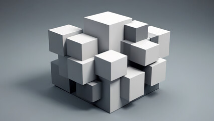 Fototapeta premium 3d render of a cube