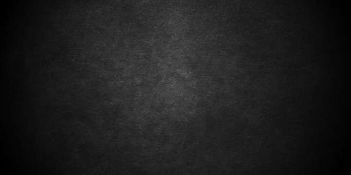 	
Grunge black charcoal color Stone concrete texture grungy backdrop background anthracite panorama. Panorama dark grey black slate background or texture. Black texture chalk board and black board.