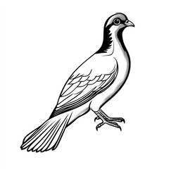 Obraz premium Beautiful Pigeon Logo, Grey Bird Design for Your Corporate and Business Graphic Resource or Creative Project, Ai Generative