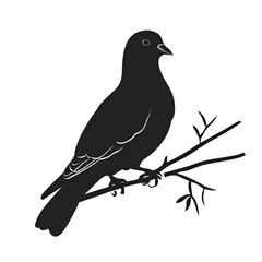 Fototapeta premium Beautiful Pigeon Logo, Grey Bird Design for Your Corporate and Business Graphic Resource or Creative Project, Ai Generative