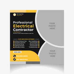 Professional  Electrical  Contractor social media post
