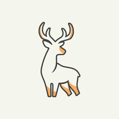 The deer logo is a simple line shape with slight color variations