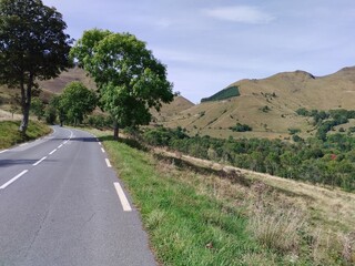 pyrenees nature landscape from the road
