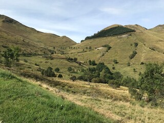 Obraz premium pyrenees nature landscape from the road