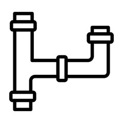 Pipes Vector Line Icon Design