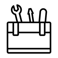 Tool Box Vector Line Icon Design