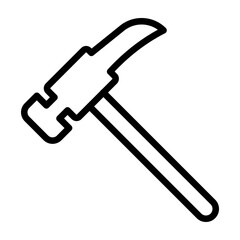 Hammer Vector Line Icon Design