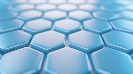 A blue hexagonal pattern with a white background