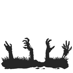 Halloween Zombie Hand Silhouette