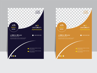 Creative Educational Flyer Template for University and School Admissions – An Engaging Flyer Design Highlighting Scholarships, College Applications, and Educational Opportunities Everywhere.