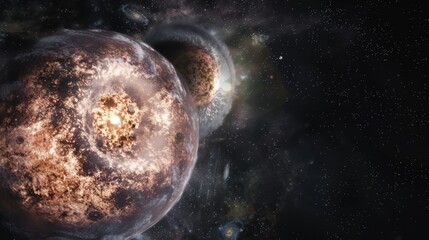 Naklejka premium Hyper-Realistic Beauty Impressive Galaxy Nebula Captured in Stunning Detail and Splendor