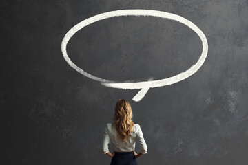 text bubble for business ethics choice concept