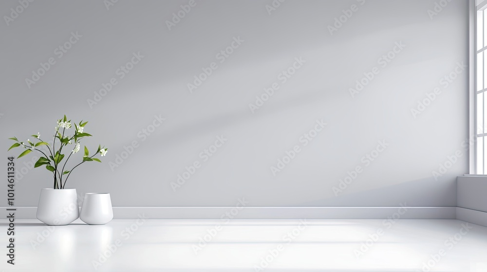 Poster a plain gray background with subtle variations in tone, providing a simple and professional setting.