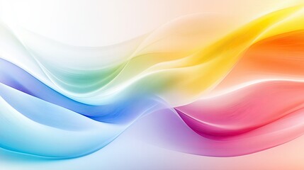 A rainbow abstract background with fluid color transitions and wavy patterns, evoking a sense of movement and energy.