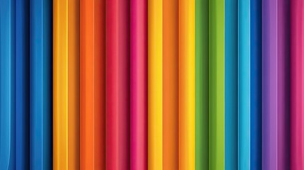 A seamless rainbow stripe pattern background with alternating thick and thin stripes, creating a bold and eye-catching design.