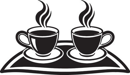 Tea or coffee cup vector illustration on a white background 