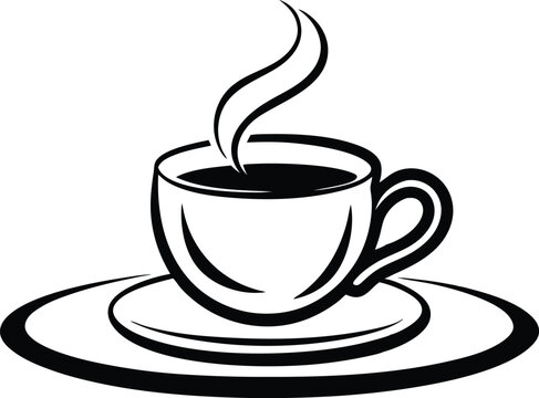 recommend clip art: Tea or coffee cup vector illustration on a white background 