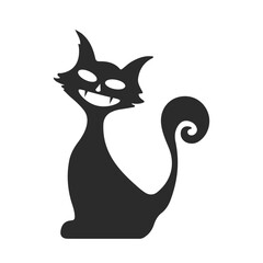 Halloween Cat Silhouette Illustration