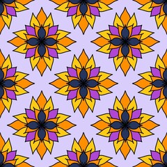 seamless purple floral pattern