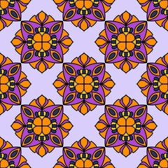 seamless purple  floral pattern