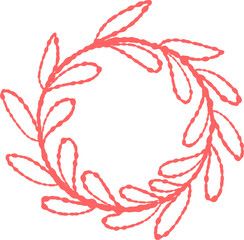 Hand Drawn Doodle Wreath Autumn Illustration