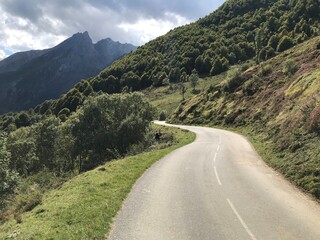 pyrenees nature landscape from the road