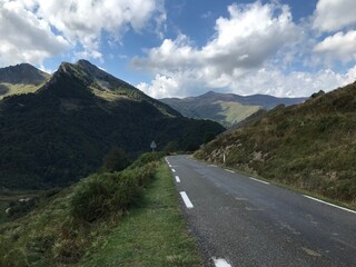 Naklejka premium pyrenees nature landscape from the road